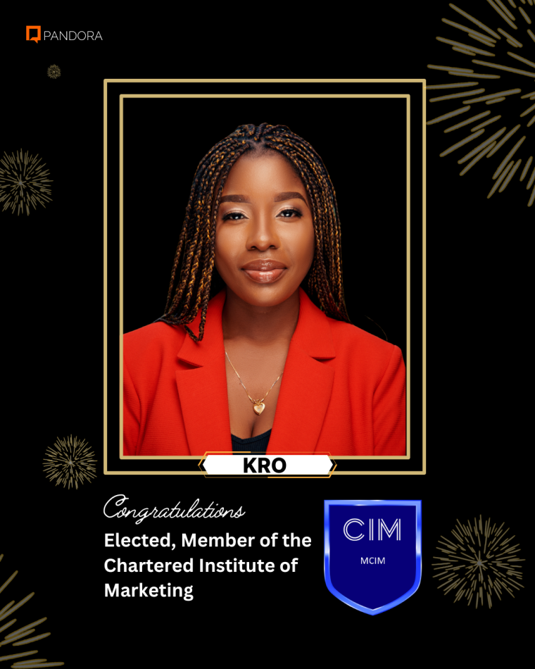 Pandora's Principal Consultant bags the CIM MCIM Badge
