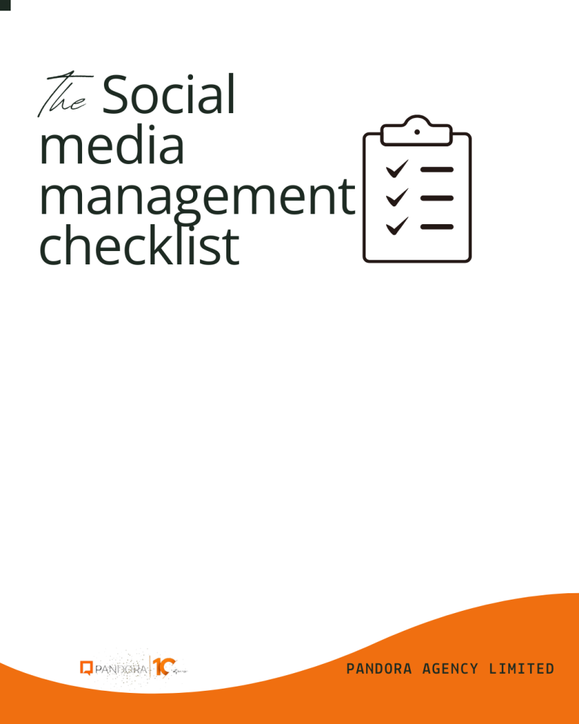 social media management strategy checklist